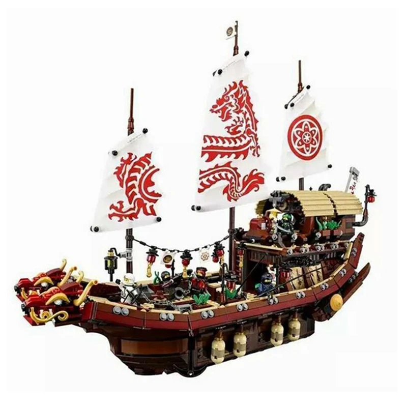 

Compatible Legoings Bricks Ninjago Destiny's Bounty Ship 2455Pcs Bricks Ninja Movie Boat Model Building Blocks Toys For Kid Gift