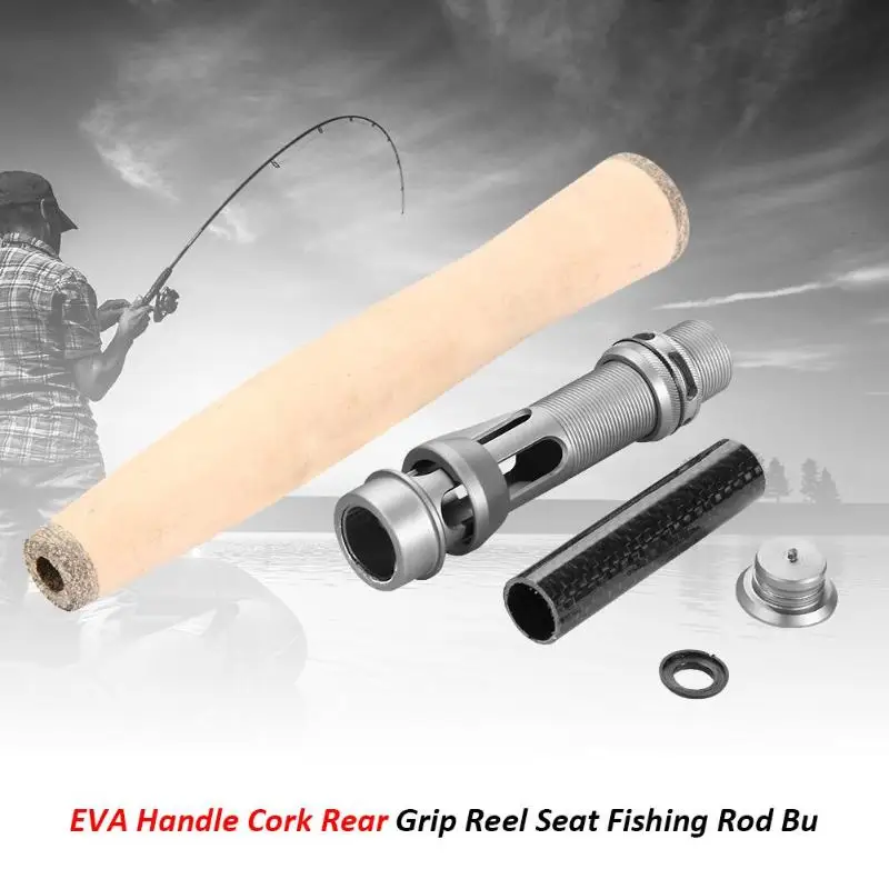 

FLY6/FLY8 Reel Seat Fishing Rod Building Aluminum Alloy Cork Handle Split Rear Grip Repair DIY Kits Fishing Tackle Accessory