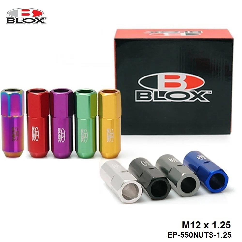 Кованые алюминиевые гоночные гайки Blox 7075 P 1 25 L: 60 мм 20 шт./компл.|racing nuts|blox nutsaluminium nut