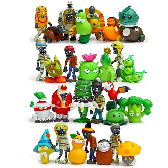 Best Price 30 pcs 5cm PVC Plants vs Zombies 2 toy figuren 2016 Plants vs Zombies  toy chomper pea  sunflower Plants vs Zombies decorations