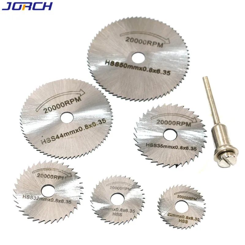 

7pcs New Portable Rotary Tool Circular Saw Blades Cutting Discs Mandrel For Dremel Cut off