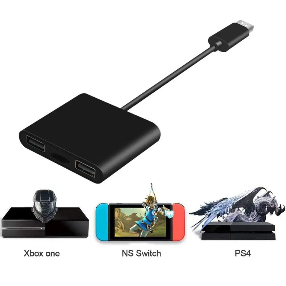 

Keyboard Mouse Converter Gamepad Receiver USB 2.0 With LED Light For XBOXONE/PS4/switch Host Plug And Play Adapter Receiver