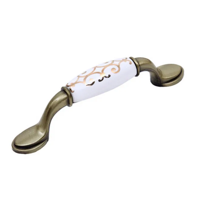 96mm Golden Flower Handles Cupboard Closet Dresser