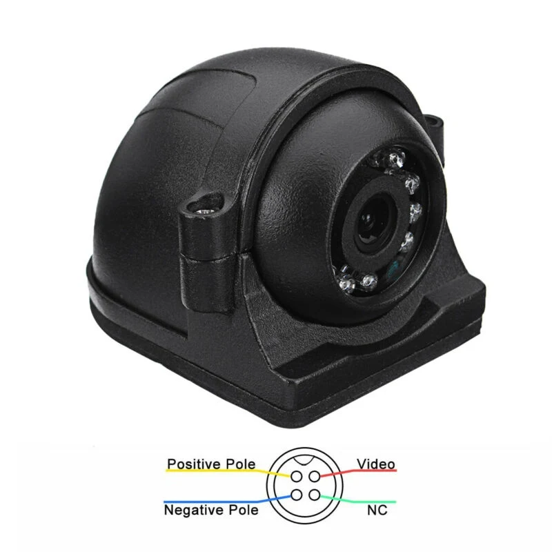 

12V-24V CCD Bus Truck Car Side View Camera Front And Rear View Camera 4 Pin Waterproof Night Vision