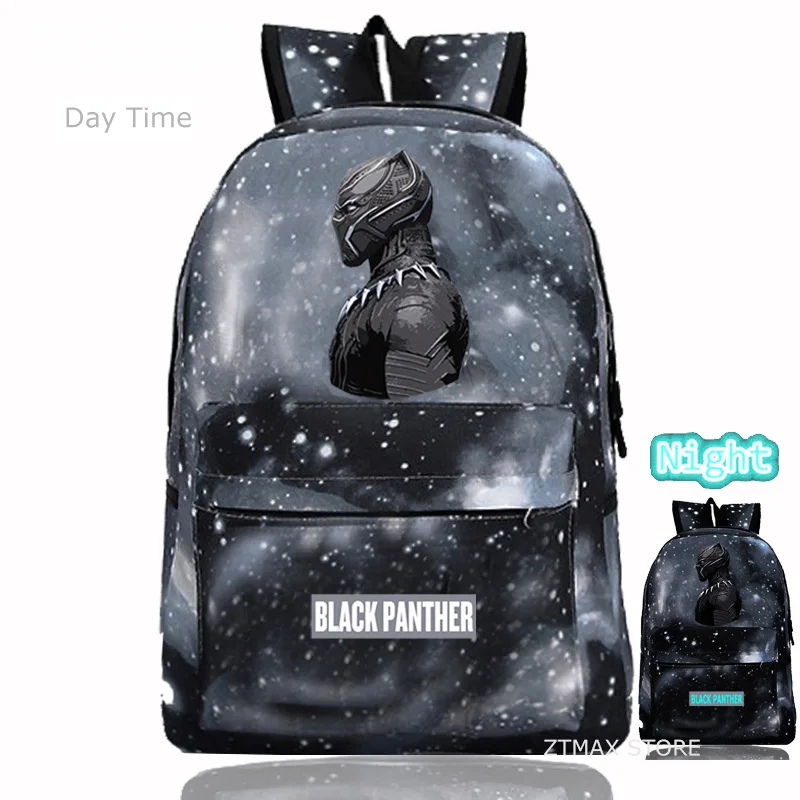 Рюкзак Marvel Hero, Черная пантера, светящийся, 15,6 дюймов, для ноутбука, для wo мужчин, мужской школьный рюкзак, сумка для подростков, для мальчиков, для путешествий, Mochila - Цвет: galaxy