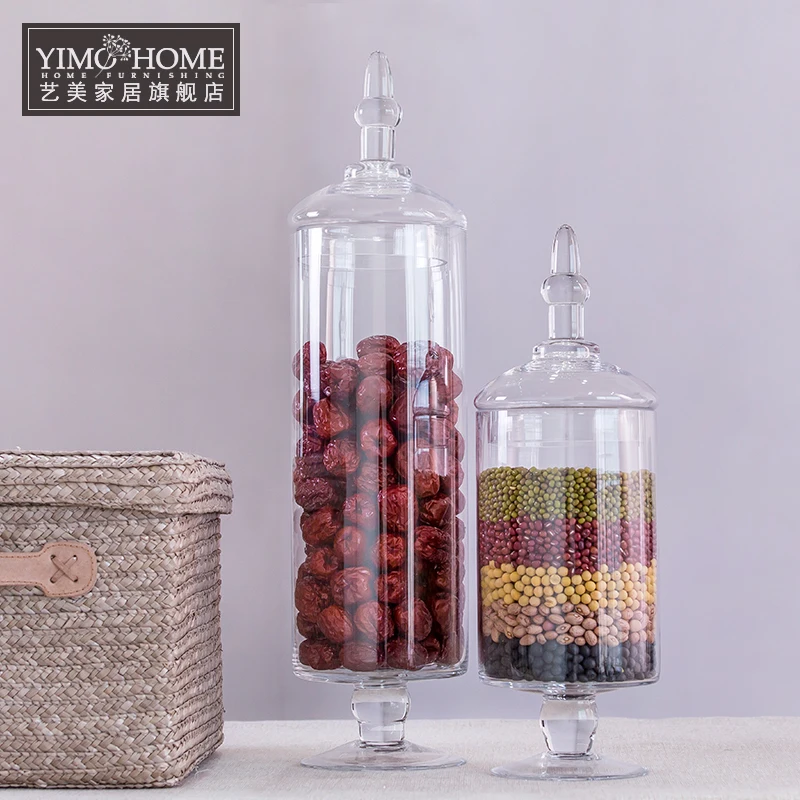 2 set candy jar glass jars for storage wedding decoration container cake dessert food container jars - Decorative Glass Jars 2 set candy jar glass jars for storage wedding decoration container cake dessert food container jars - Decorative Glass Jars