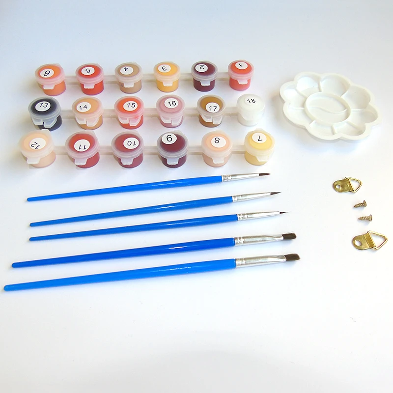 Elephants Landscape Digital Painting By Numbers Modern Wall Art Canvas