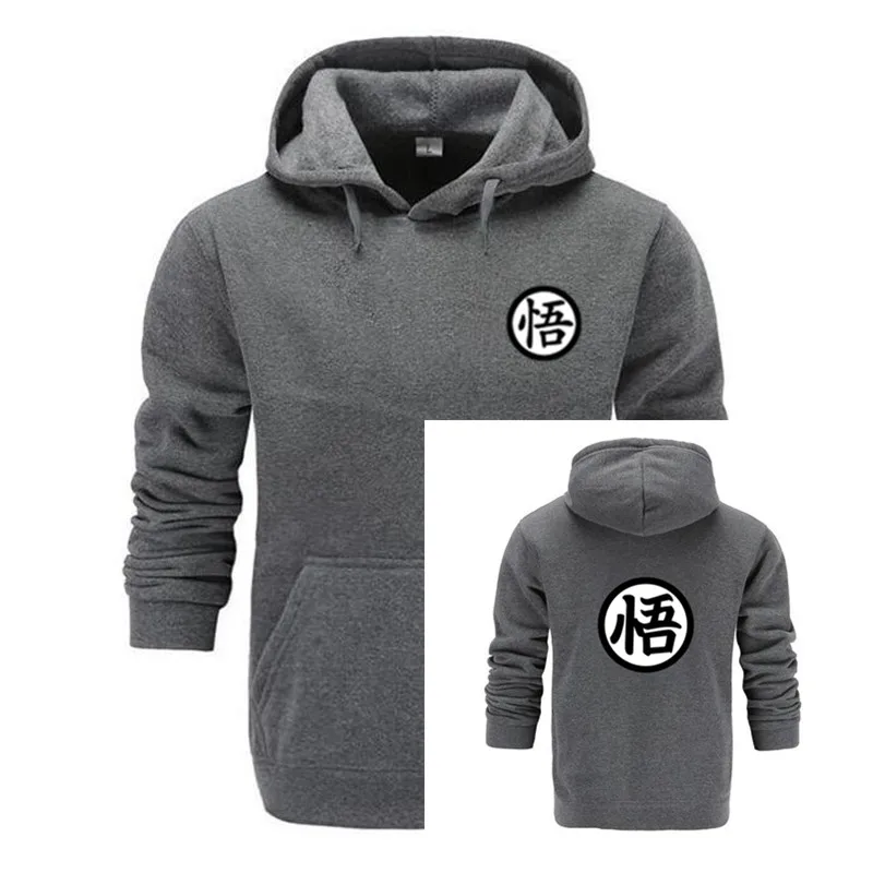 Dark gray GVHHCK, новинка, аниме, драконий жемчуг, толстовка, косплей, 3d Супер Саян, драконий жемчуг, Z Dbz, Сон Гоку, карман, толстовки с капюшоном, толстовки для мужчин - Цвет: Dark gray