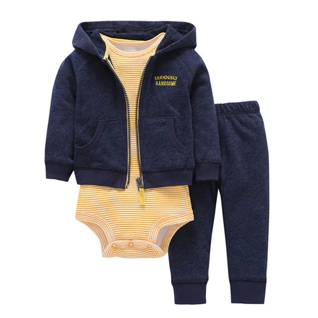 Г., весенний комплект одежды для малышей из 3 предметов, детская куртка с капюшоном боди с длинными рукавами и штаны, комплект одежды для малышей жилет - Цвет: 07110