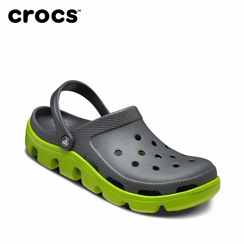 CROCS Duet Sport Clog for Unisex Non-slip Outdoor Sandals Women Men Beach crocs-shoes Green Soled Breathable Slippers
