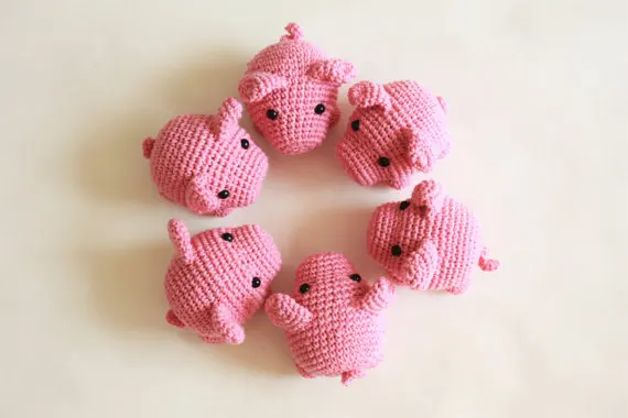 Маленькая свинья вязаная игрушка погремушка Amigurumi|rattle toys|toy rattlecrochet rattle |