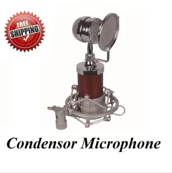 

New Pro Condenser Dynamic Microphone Mic Sound Studio Recording Shock Mount Red