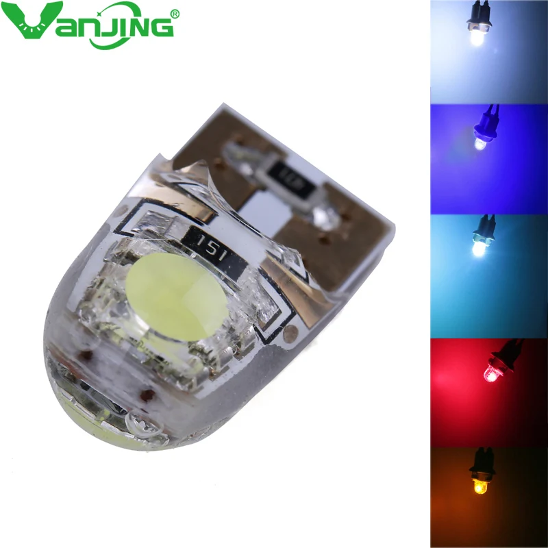 

1pcs T10 W5W 194 5050 2 SMD Leds CANBUS No Error Led Car Interior Waterproof Bulb Red Yellow White BlueCar Crystal Lamps