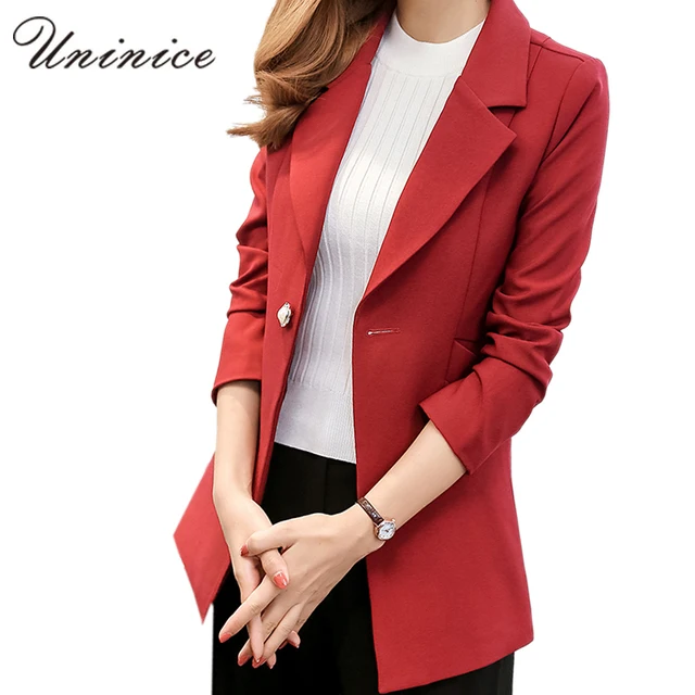 2016 vrouwen blazers eenvoudige blauw/rode blazer vrouwen blazer jas