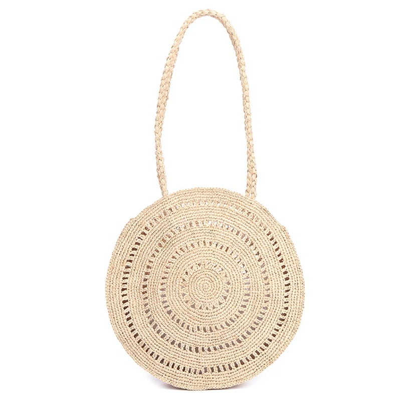

FGGS-Chic Handmade Beach Bag Fashion Casual Tote Handmade Straw Bag Female Messenger Bag Ladies Cross Body Bags Handbag
