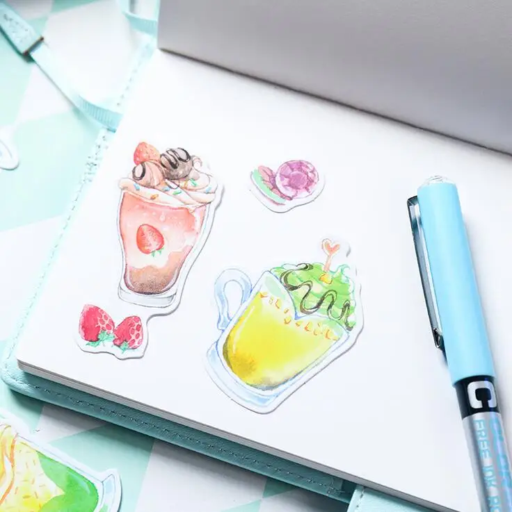 Летний напиток мороженое Декоративные Канцелярские наклейки Скрапбукинг DIY дневник альбом палка этикетка