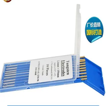 

WL20 lanthanum tungsten Gold color tungsten electrode for tig welding torch argon arc welding machine