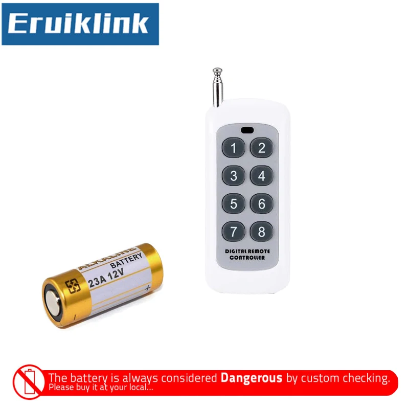 

Wireless Smart remote control 12/4 Buttons wall-mounted light switch Accessories RF433 MHz 20 m DC 12 V / 23A multiple control