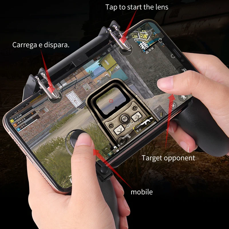 W11+ PUGB мобильный игровой контроллер бесплатно Fire PUBG мобильный Джойстик Геймпад металлический L1R1 шутер джойстик для IOS Android мобильный телефон