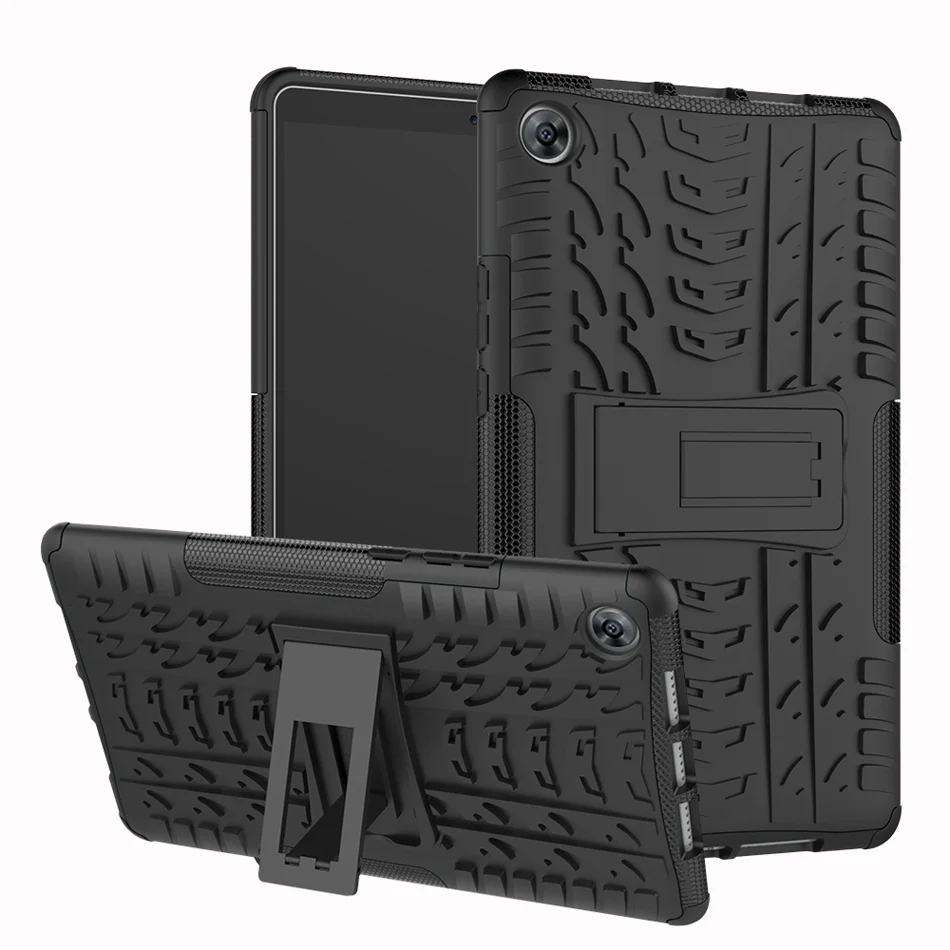 

Hybrid Armor Tablet Case for Huawei MediaPad M5 8.4 Kickstand Hard Back Cover with Flexible TPU Plastic Silicone Skin Jelly Case