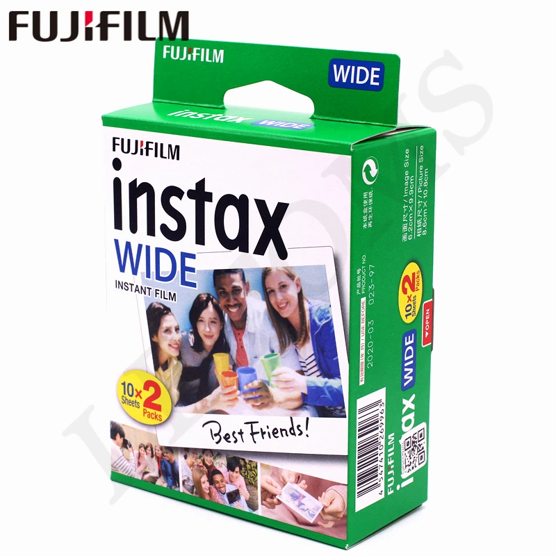 10-100 листов Fujifilm Instax Wide White edge+ Rainbow+ Black films для камеры моментальной печати Fuji 300/200/210/100/500AF