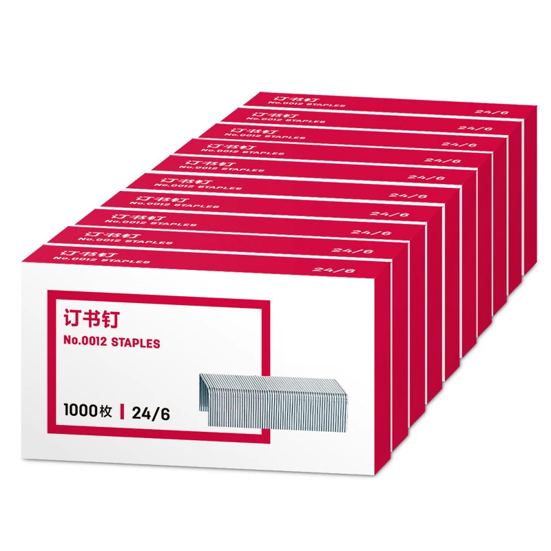 

1000 pcs 24/6 staplers 12# Silver Paper Staple For Staplers Kids Student Stationery Gift Office Binding School Supplies