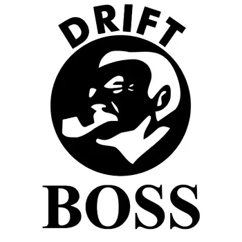 

8.9CM*12.6CM Lowered Bagged JDM Drift Boss For Car Creative Sticker Decoration Car Sticker Black/Sliver C8-1387