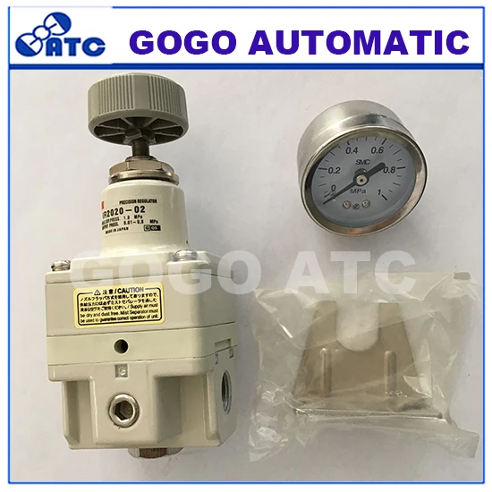 

SMC type precision pressure regulator IR2000-02BG regulator with pressure gauge and bracket munal control 0.005-0.2Mpa