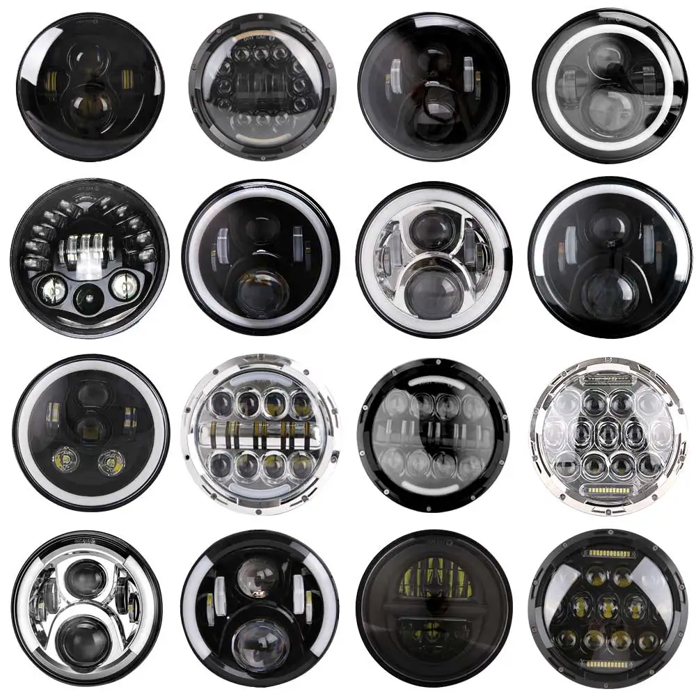 Comprar 2 uds 7 pulgadas ronda Halo Led faro para Jeep Wrangler ilimitado JK 7 \