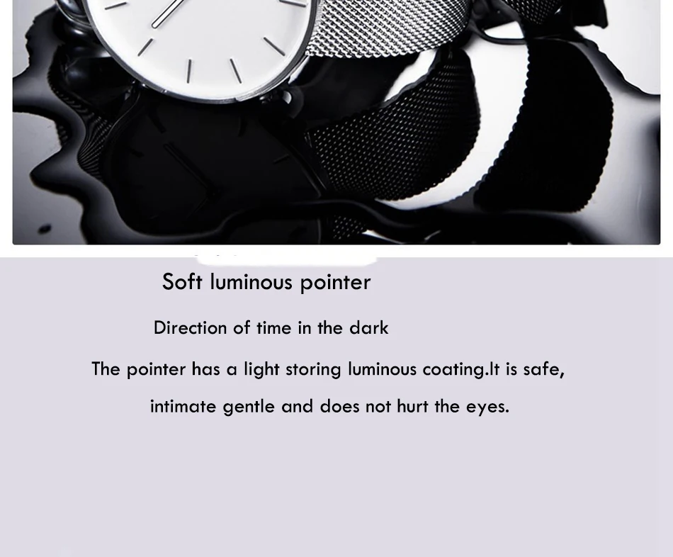 Xiaomi TwentySeventeen Stainless Quartz Couple Wristwatch Men Women Watch Waterproof Steel Strap Bracelet 3ATM Gift For Lover (9)