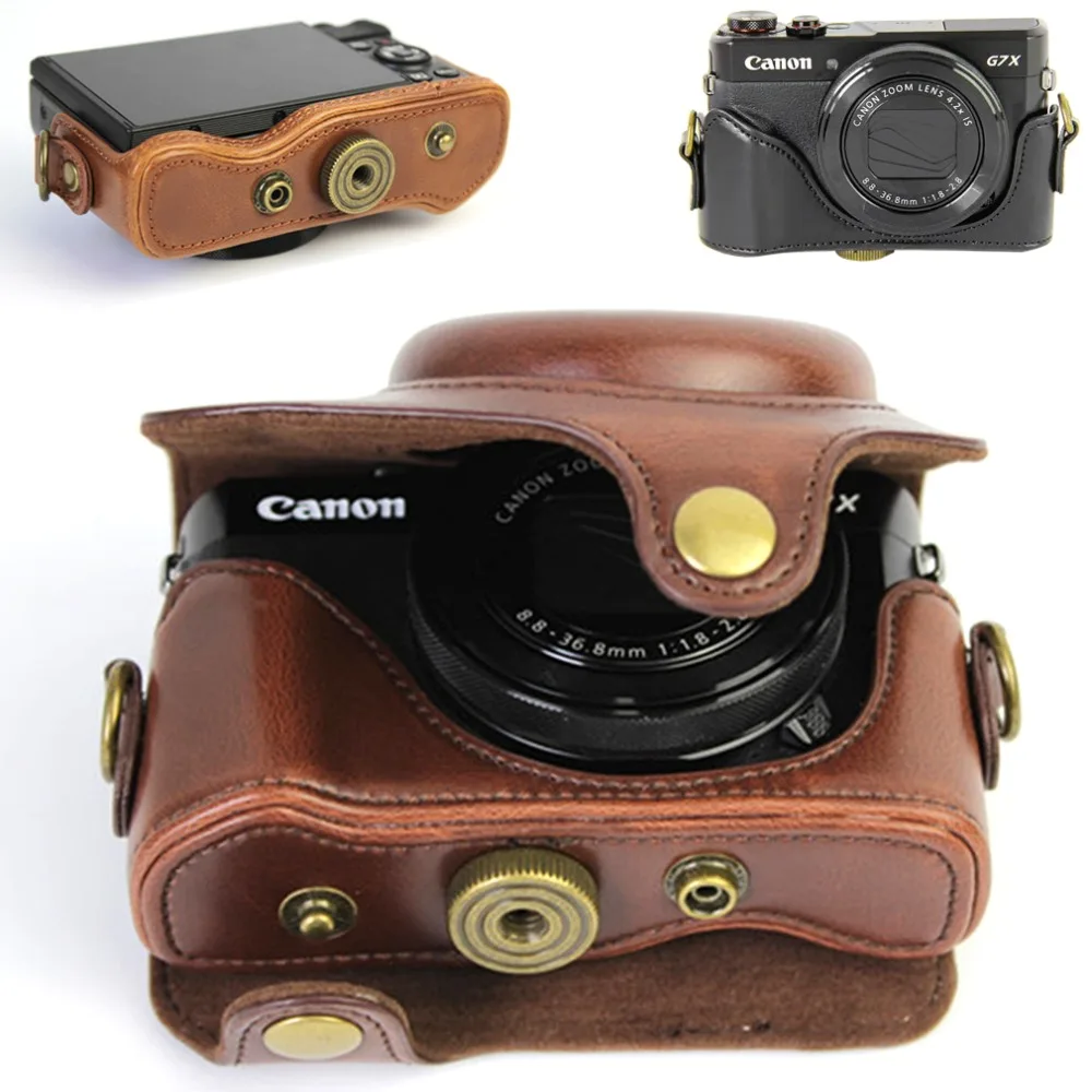 Чехол для цифровой камеры из ПУ кожи чехол сумка Canon Powershot G7X Mark 2 II G7X2 MARK III 3 с
