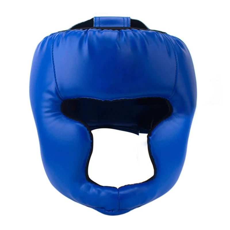 Хит, черный Боксерский Тренировочный шлем Санда, защитное снаряжение, закрытый шлем, Муай Тай, боевое защитное снаряжение, защита головы - Цвет: Синий