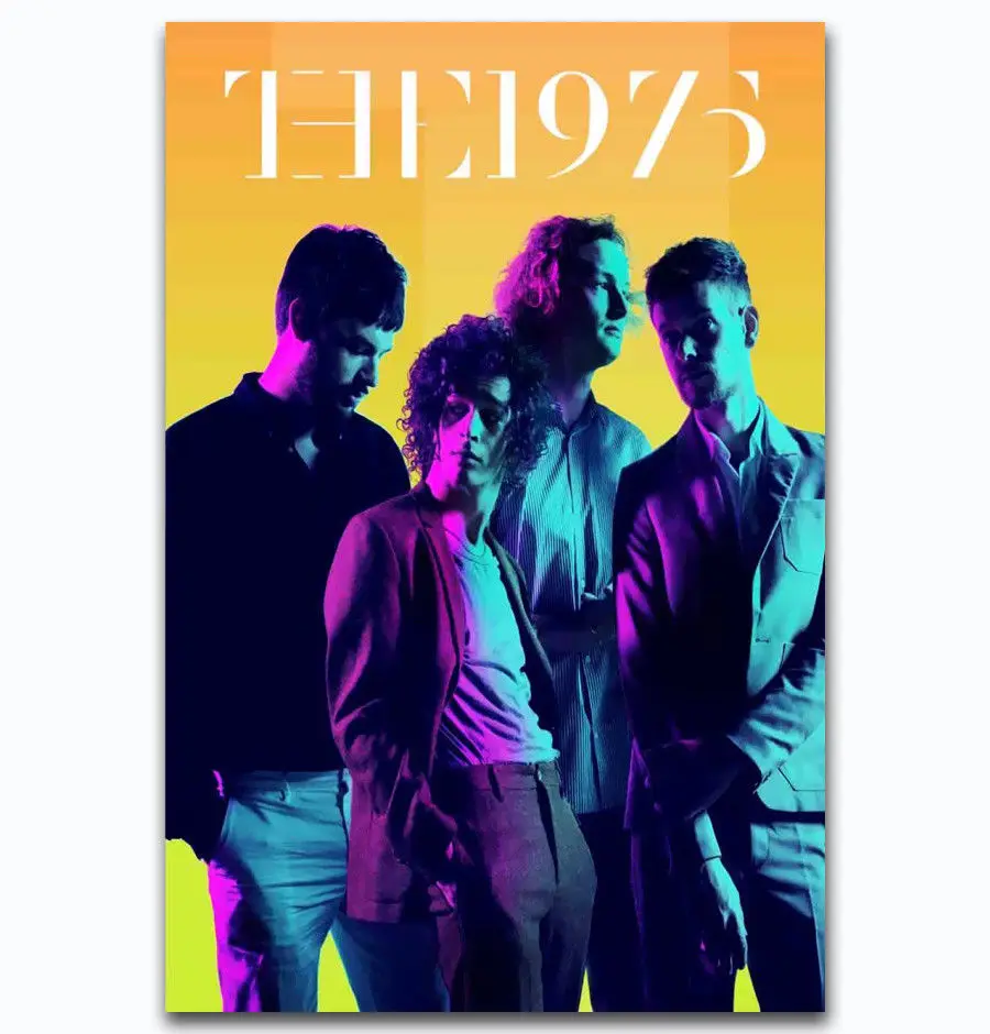 Hot New The 1975 Rock Music Band Stars-Silk Art Poster Wall Sticker Decoration Gift | Дом и сад