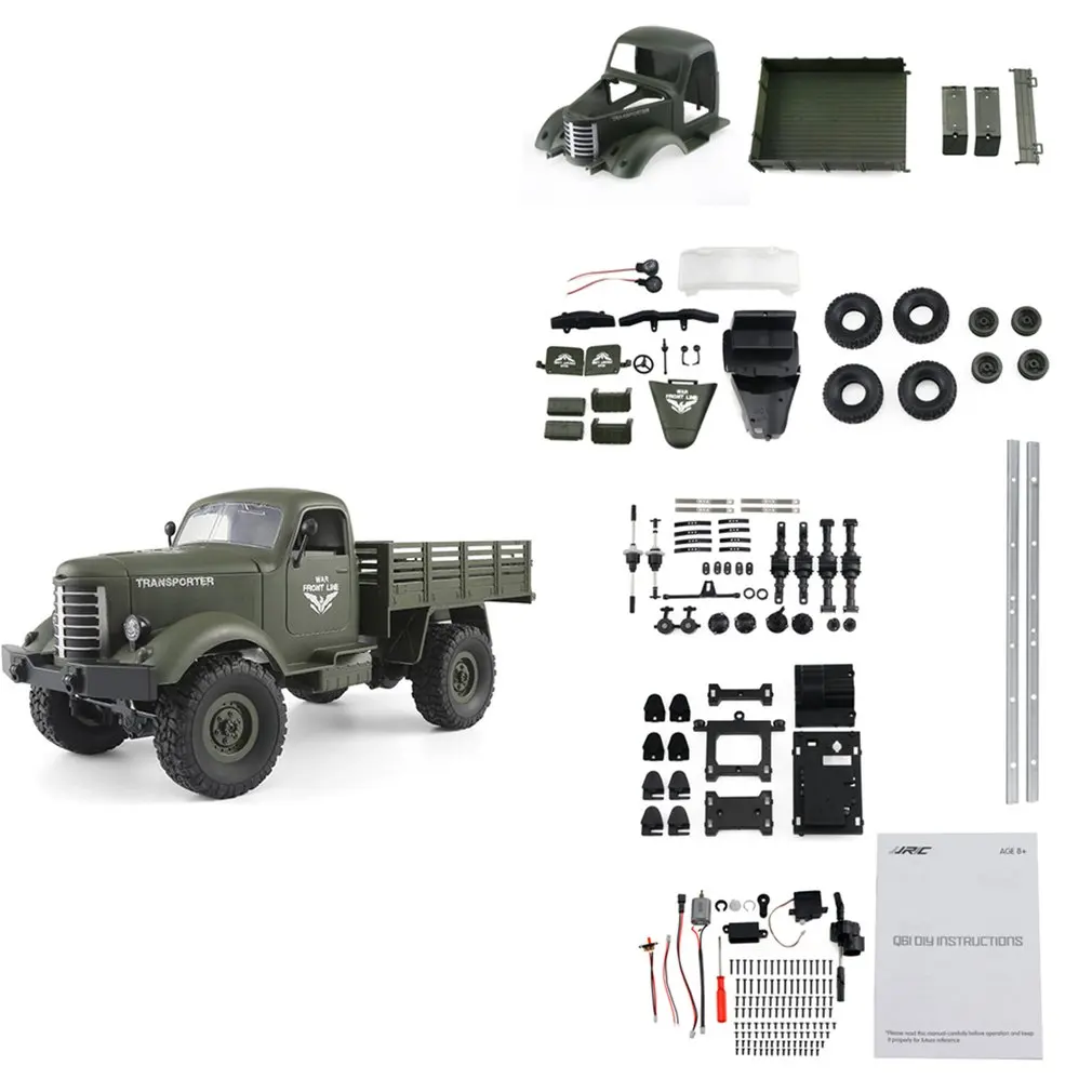

New JJR/C Q61 Transporter-2 Building Block Simulated Assembly Military Truck DIY RC Car Model KIT For Children Gift
