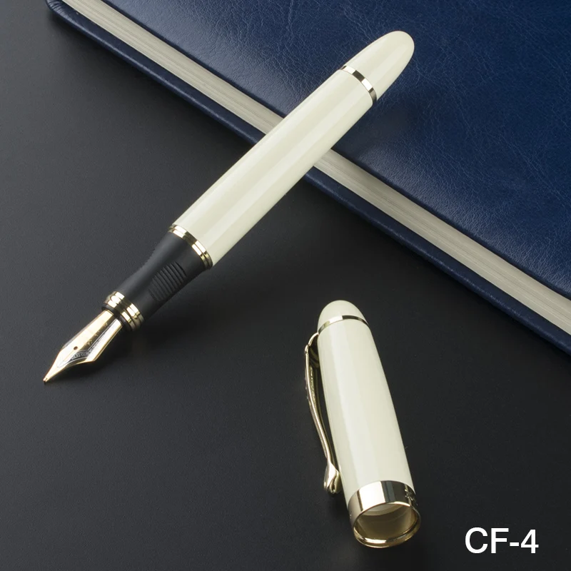 

JINHAO X450 Milk white Chunky Business Medium Nib fountain Pens New office Business school writing pen