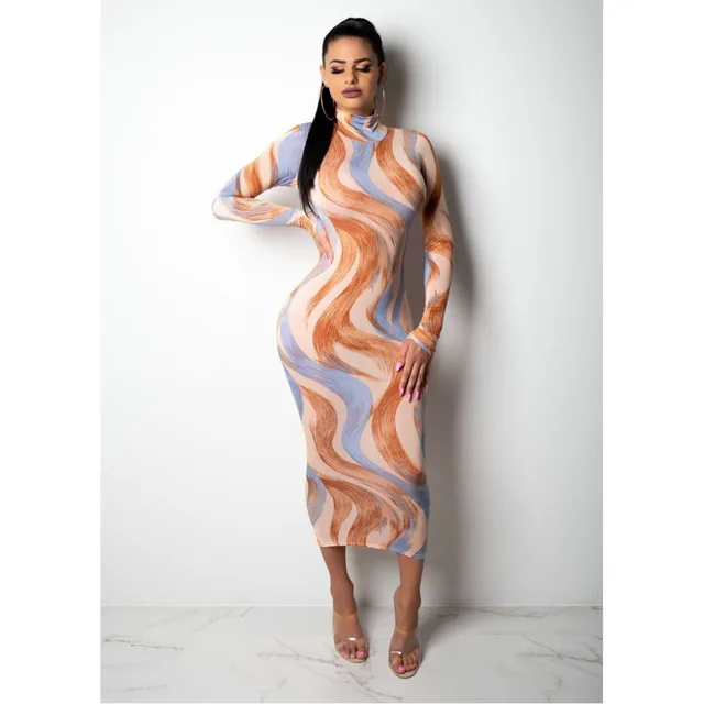 Calf Length Sheath Dress