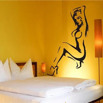 

Sexy naked women removable vinyl wall decal stickers for bar bathroom wall decor free shipping