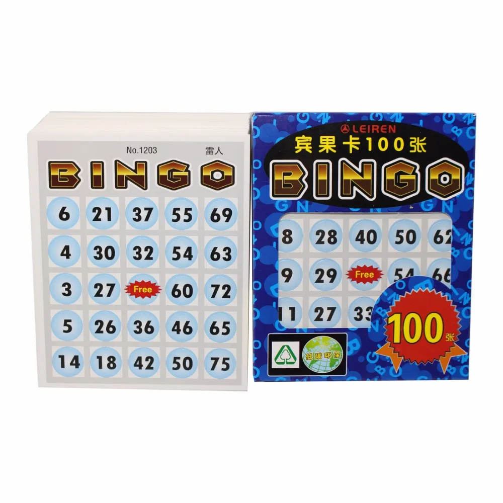 Бинго карта 100/200/300 шт./компл. для игры в бинго