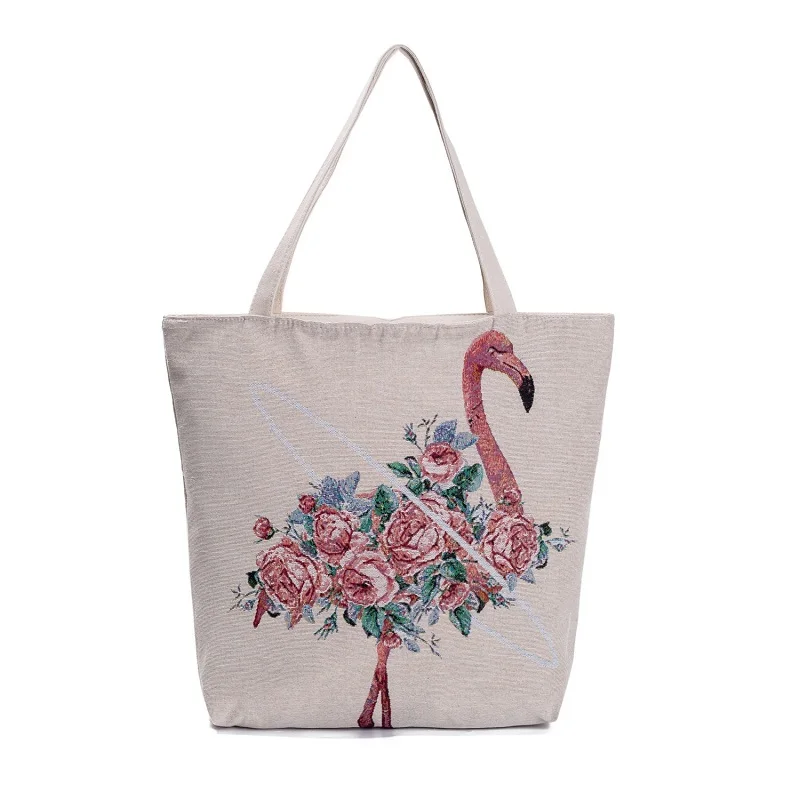 Fresh Flamingos Leather Handbags Purses Shoulder Tote Satchel Bags Womens