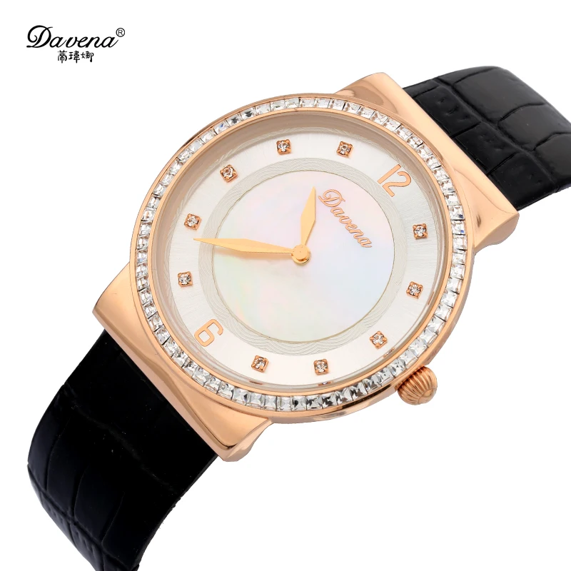 

Fashion Ultra-thin Business Women Elegant Dress Watches Imported Quartz Crystals Clock Real Leather Shell Analog Relojes WA064