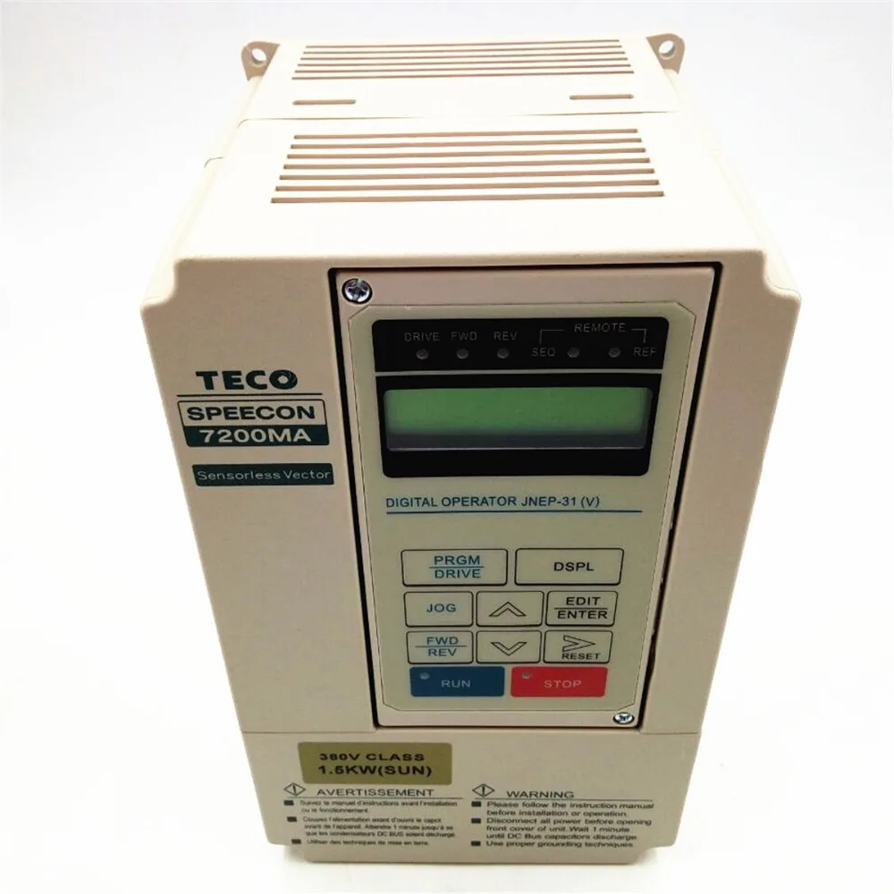 Инвертор привода двигателя TECO AC серия MA 7200MA 380V 2HP JNTMBGBB0002AZSUN 1500 Вт 3 фазы 380 ~ 480 В 50/60