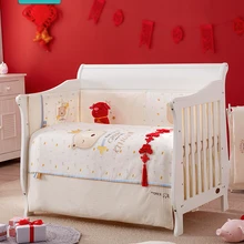 Детская кровать для предотвращения столкновений, Осеннее и зимнее хлопковое детское постельное белье, посылка, семь комплектов постельного белья для младенцев