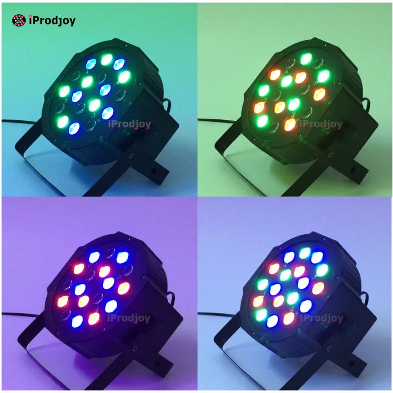 Led Flat Par 18 3w x1w Mini Wash Stage Party Dmx Disco Dj Light Rgb Strobe Lamp Show Luce Licht (13)
