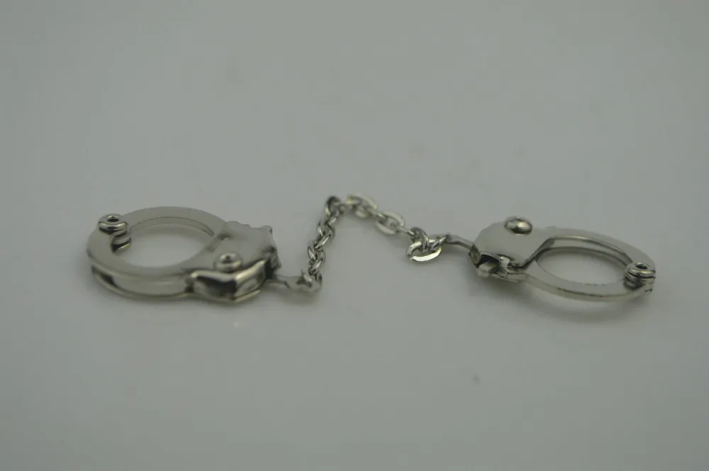 1:6th Mini Silver Metal SM Handcuffs Model Toy For 12/" Action Figure Doll