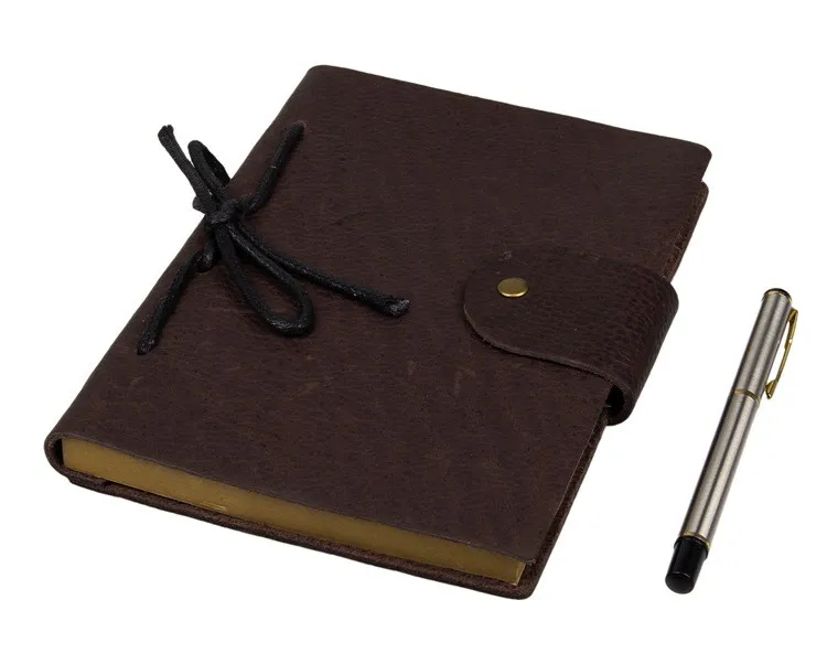 Caderno de Couro do Vintage de Papel Kraft Tamanho Polegada Presente Material Escolar Caderno Diário Jornal Notebook Viajante 8.5 a5 7 Escolar Caderno Diário Jornal Notebook Viajante