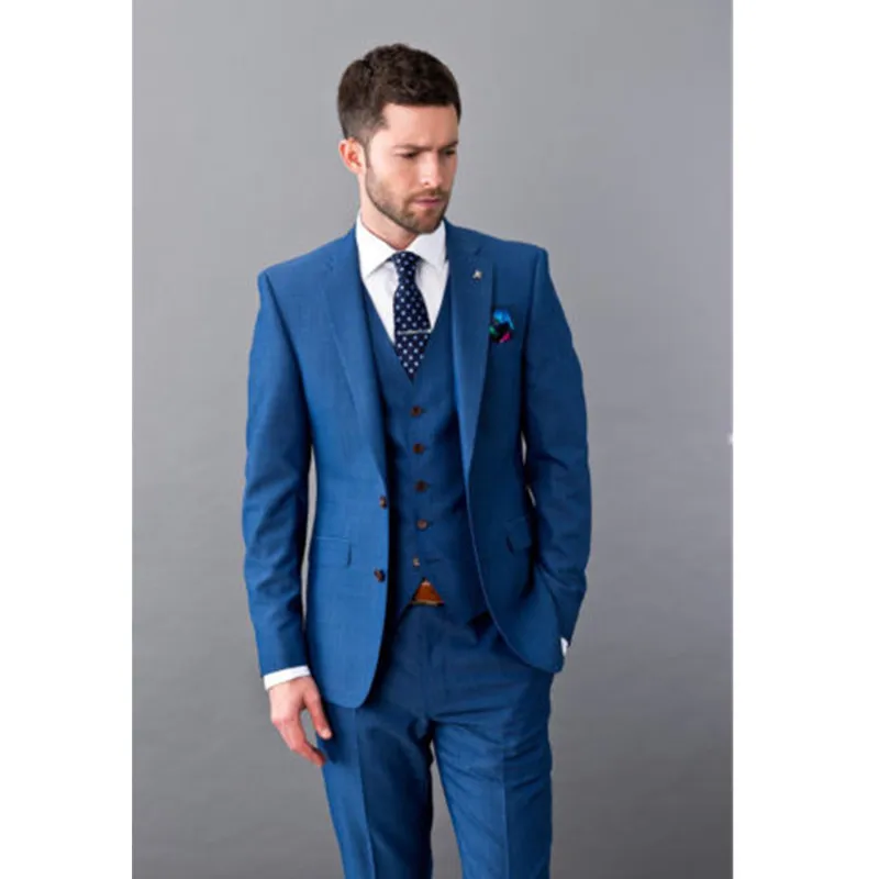 21.4       3103      New men's gentleman fashion suit three-piece suit (jacket + pants + vest) men's business dress wedding groom dress custom