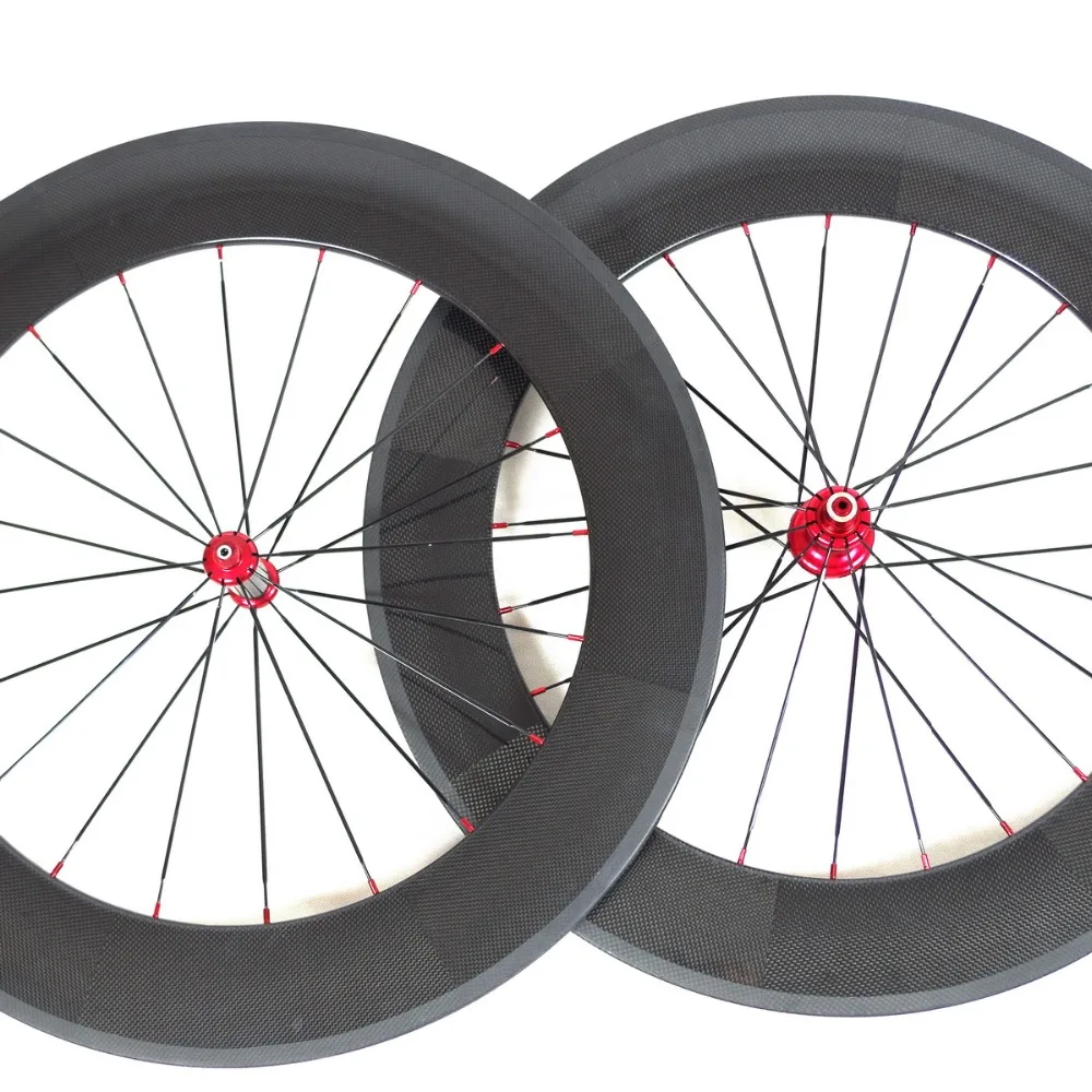 Flash Deal carbon wheelset 88mm, 700C clincher tubular, carbon road bike wheels, basalt or carbon fibre braking wheels matte or glossy 4