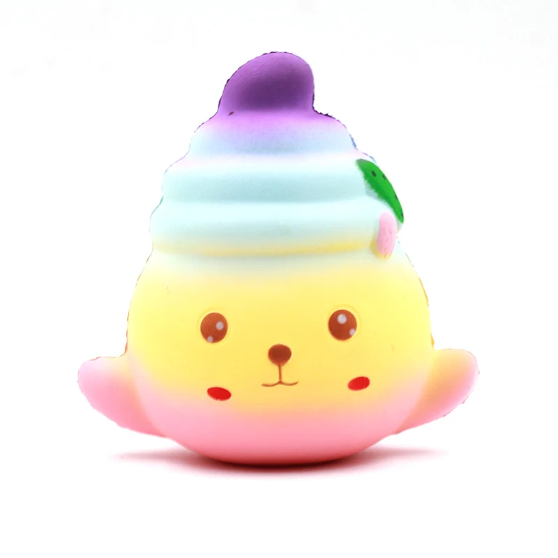 Новые 11 см Jumbo Симпатичные мягкими Kawaii мультфильм лицо чайник супер замедлить рост мягкий Squeeze Ароматические хлеб торт игрушка малыш fun