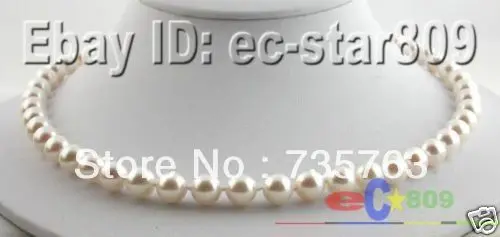 

xiuli 00281 AAA 17" 8.5MM WHITE AKOYA SEAWATER PEARL NECKLACE 14KGP
