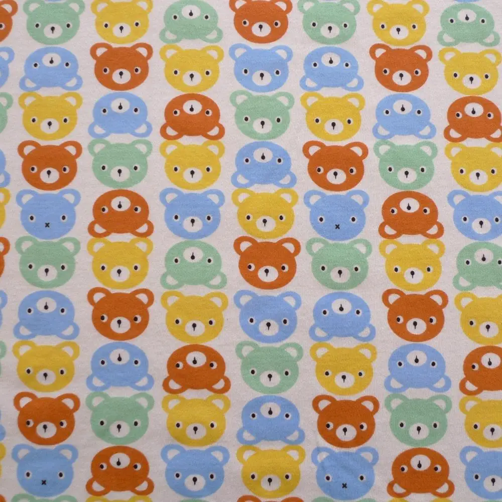 100 Cotton Bear Pattern Baby Pajama Cotton Fabricin Fabric from Home